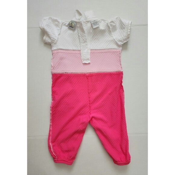 Baby Girl Clothes Lot - 2 Cotton Romper Jumpers & 1 Hooded Cardigan Playwear 12M - Picture 12 of 16